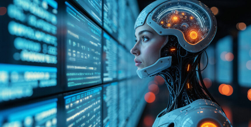 cyberpunk-cyborg-analyzing-data-screen